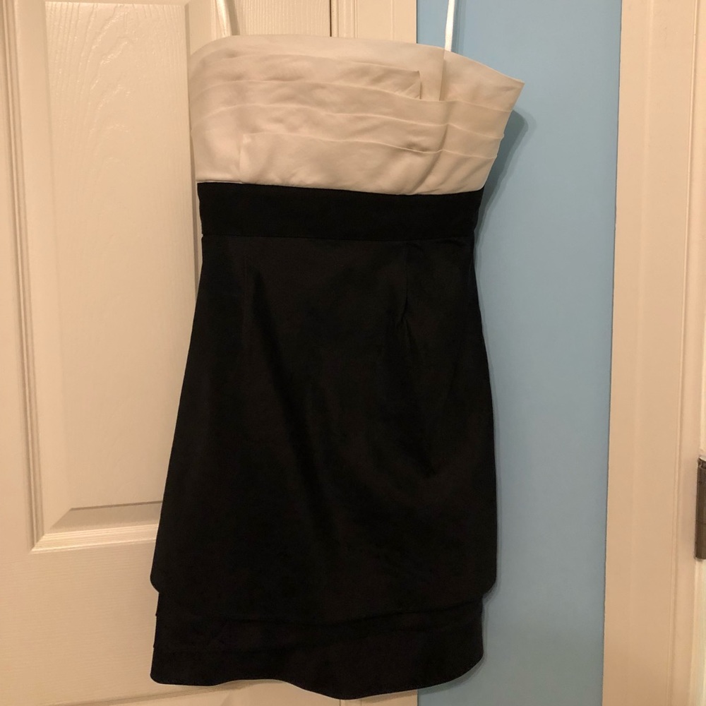 formal and strapless BCBG dress